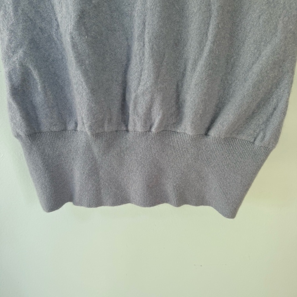 Anthropologie Mock Neck Sky Blue Cashmere collection Sweater Tee size Medium - Picture 8 of 12